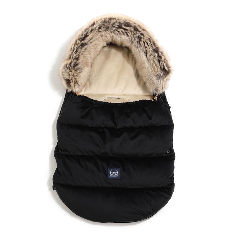 Kinderwagen Fußsack Combo mit Verlängerung, Black - Oli&Lola