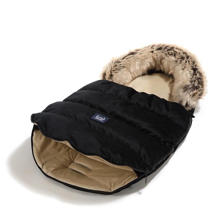 Kinderwagen Fußsack Combo mit Verlängerung, Black - Oli&Lola