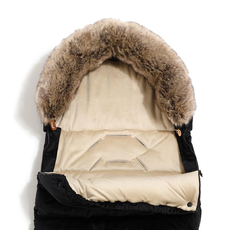 Kinderwagen Fußsack Combo mit Verlängerung, Black - Oli&Lola