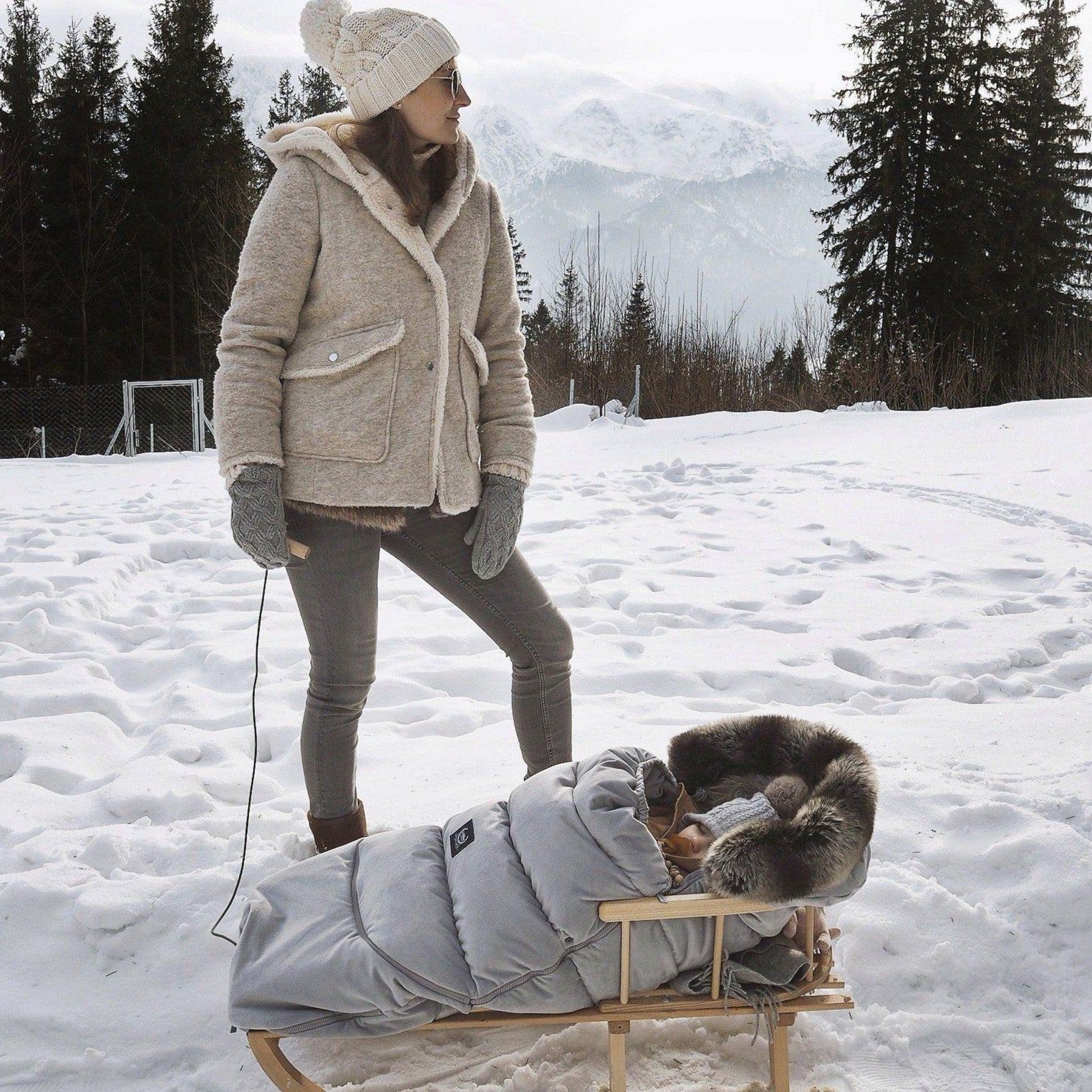 Kinderwagen Fußsack Combo mit Verlängerung, Dark-Grey - Oli&Lola
