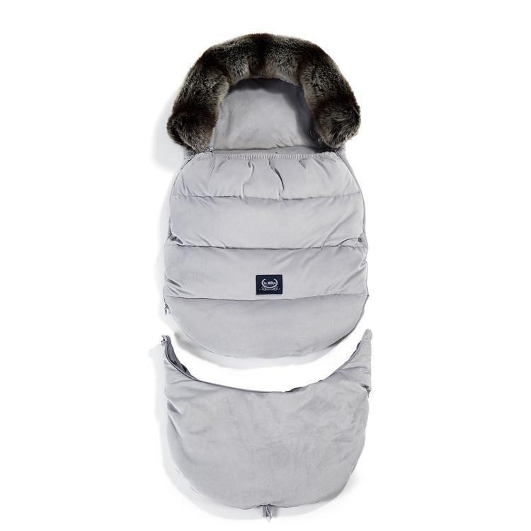 Kinderwagen Fußsack Combo mit Verlängerung, Dark-Grey - Oli&Lola