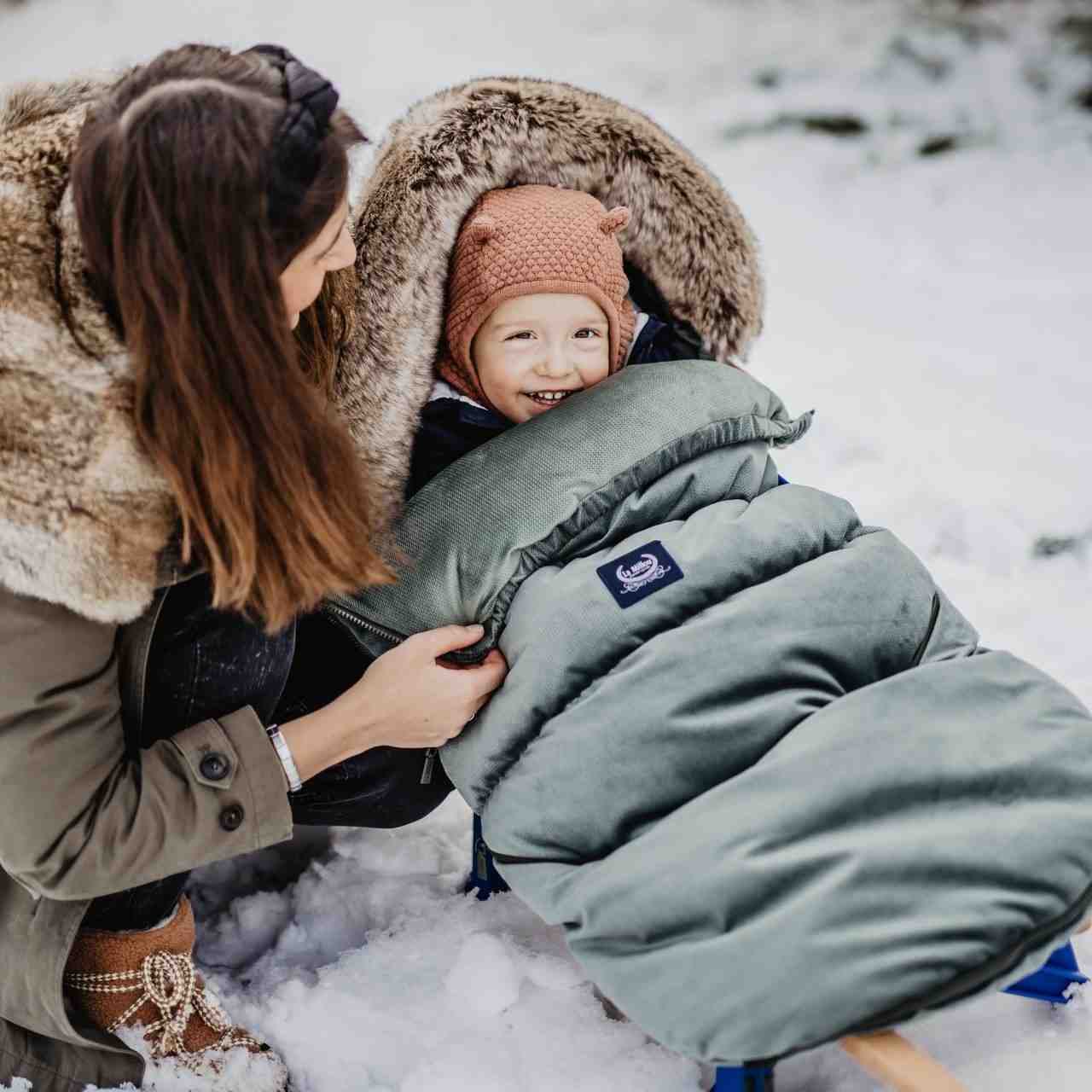 Kinderwagen Fußsack Combo mit Verlängerung, Khaki - Oli&Lola