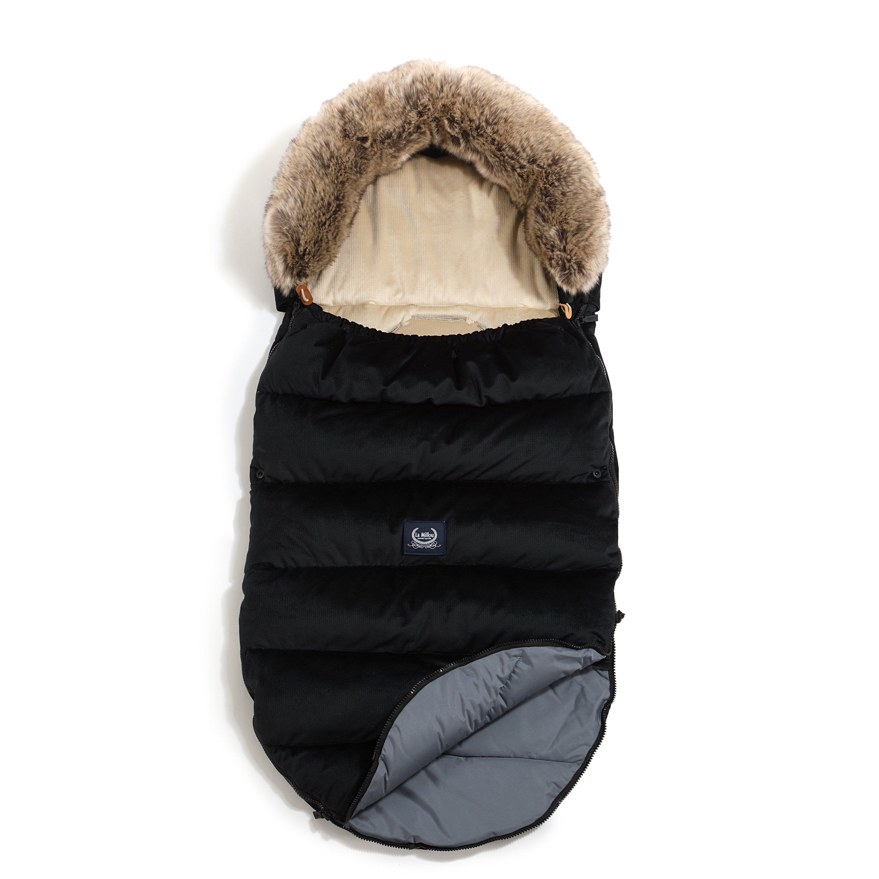 Kinderwagen Fußsack Uni, Black - Oli&Lola