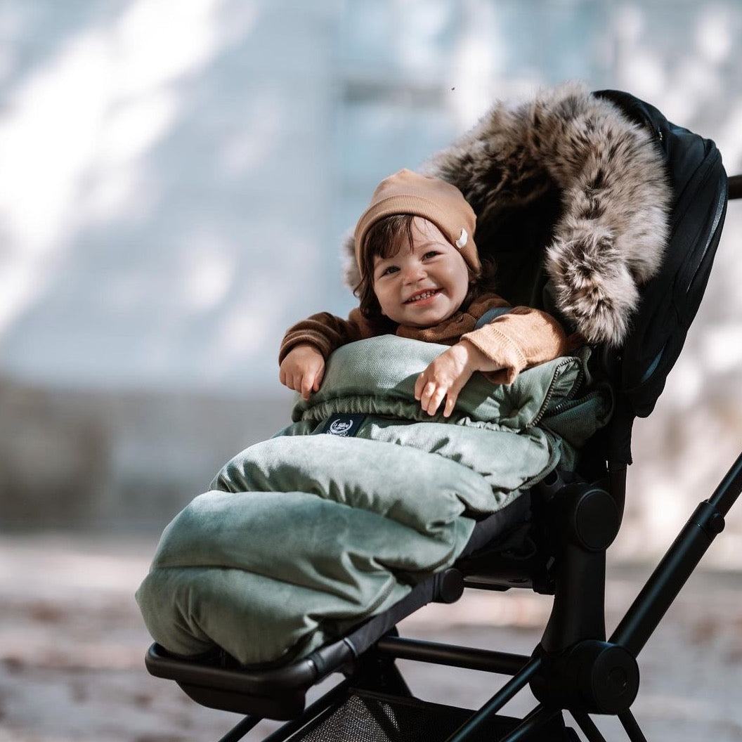 Kinderwagen Fußsack Uni, Khaki - Oli&Lola