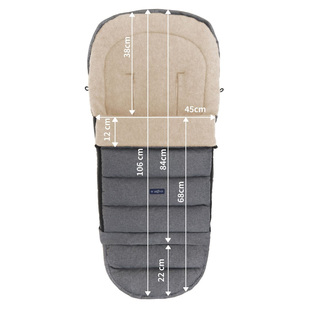 Fußsack iGrow Wool, Grau