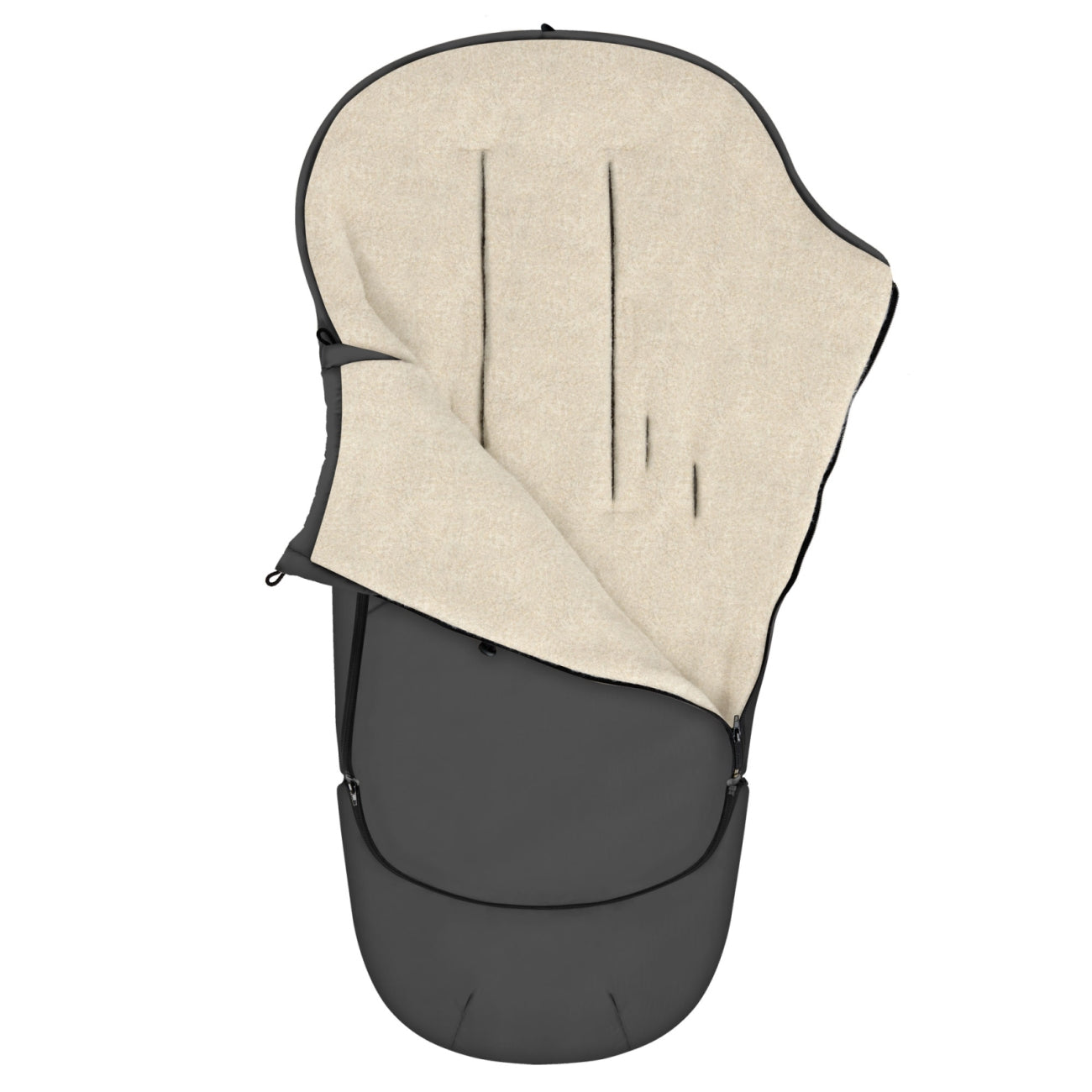 Fußsack EverGrow Aspen, Anthracite – Vorderansicht