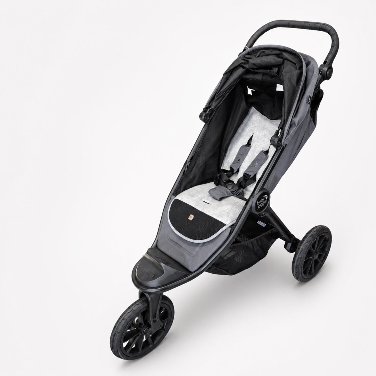 Atmungsaktive Kinderwagen-Sitzauflage Wolle, Grey