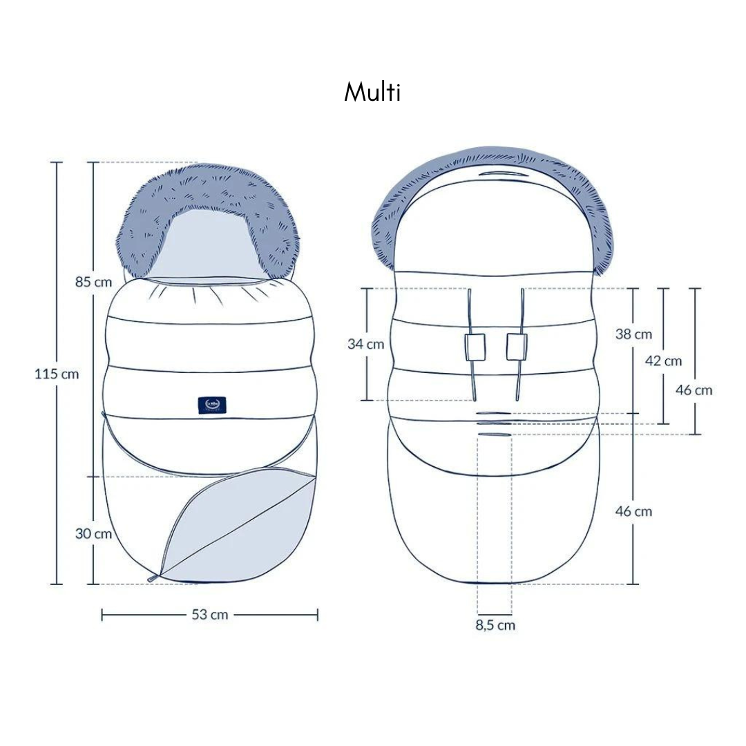 Kinderwagen Fußsack Combo mit Verlängerung, Toffi