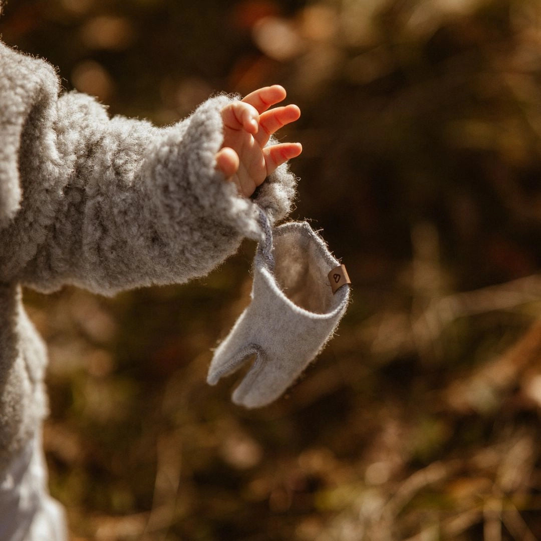 Kinderhandschuhe aus Schafwolle, Anthracite
