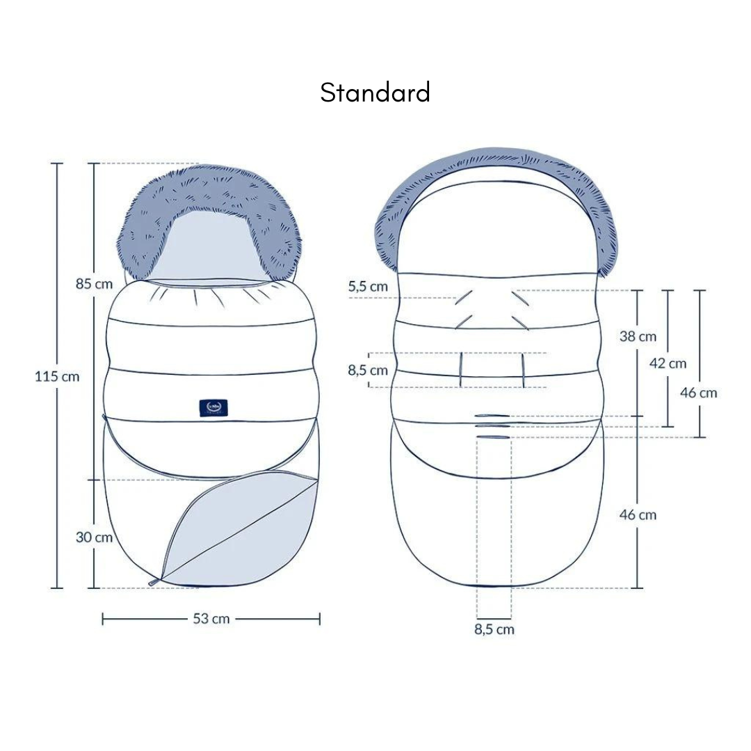 Kinderwagen Fußsack Combo mit Verlängerung, Toffi