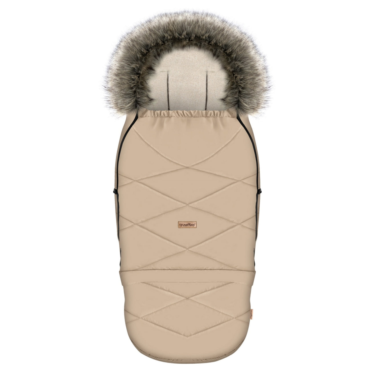 Fußsack GrowUP Aspen, Beige – mitwachsender Babyfußsack 0–36 Monate
