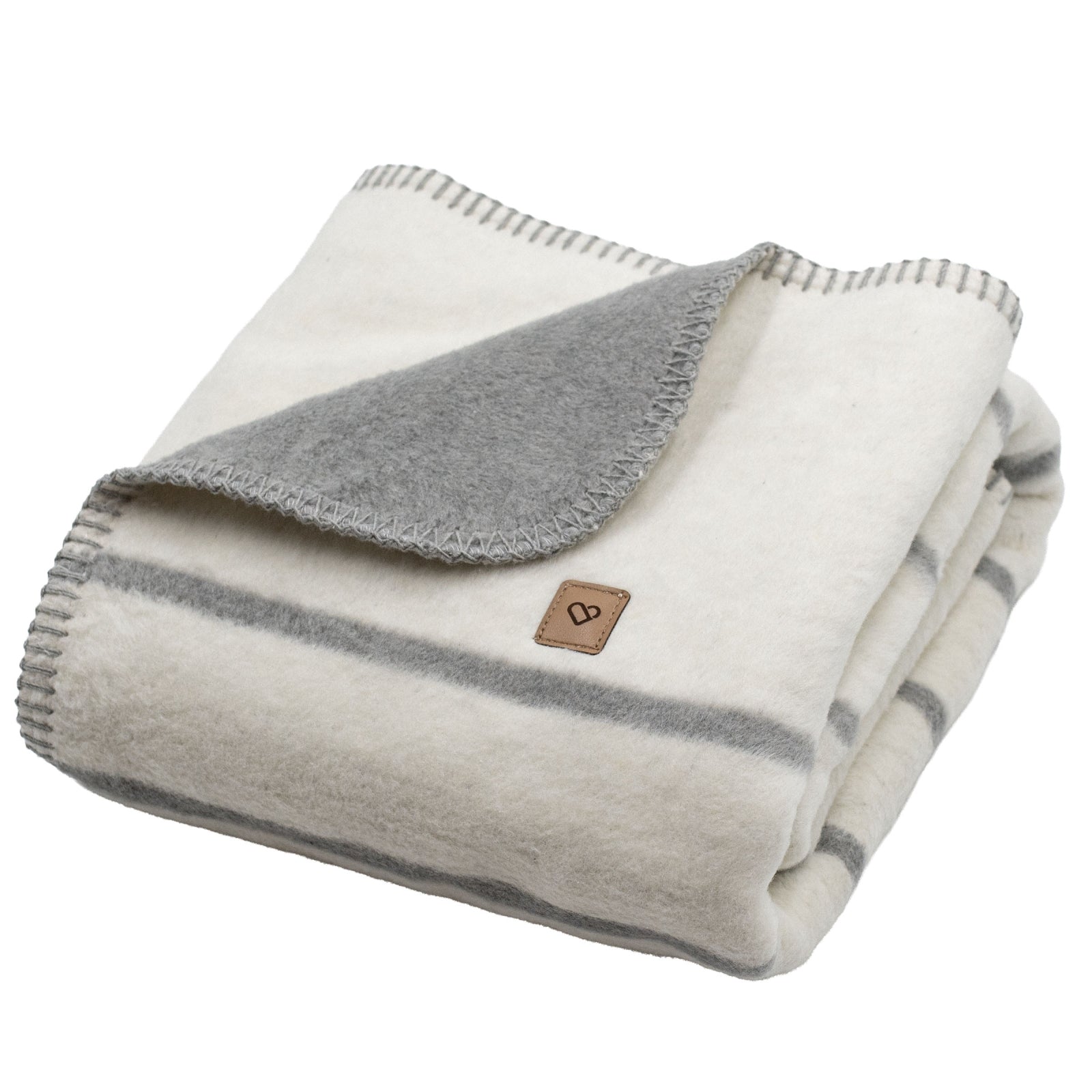 Baumwolldecke Oslo Stripes Grey – weiche Baumwolldecke mit Streifenmuster