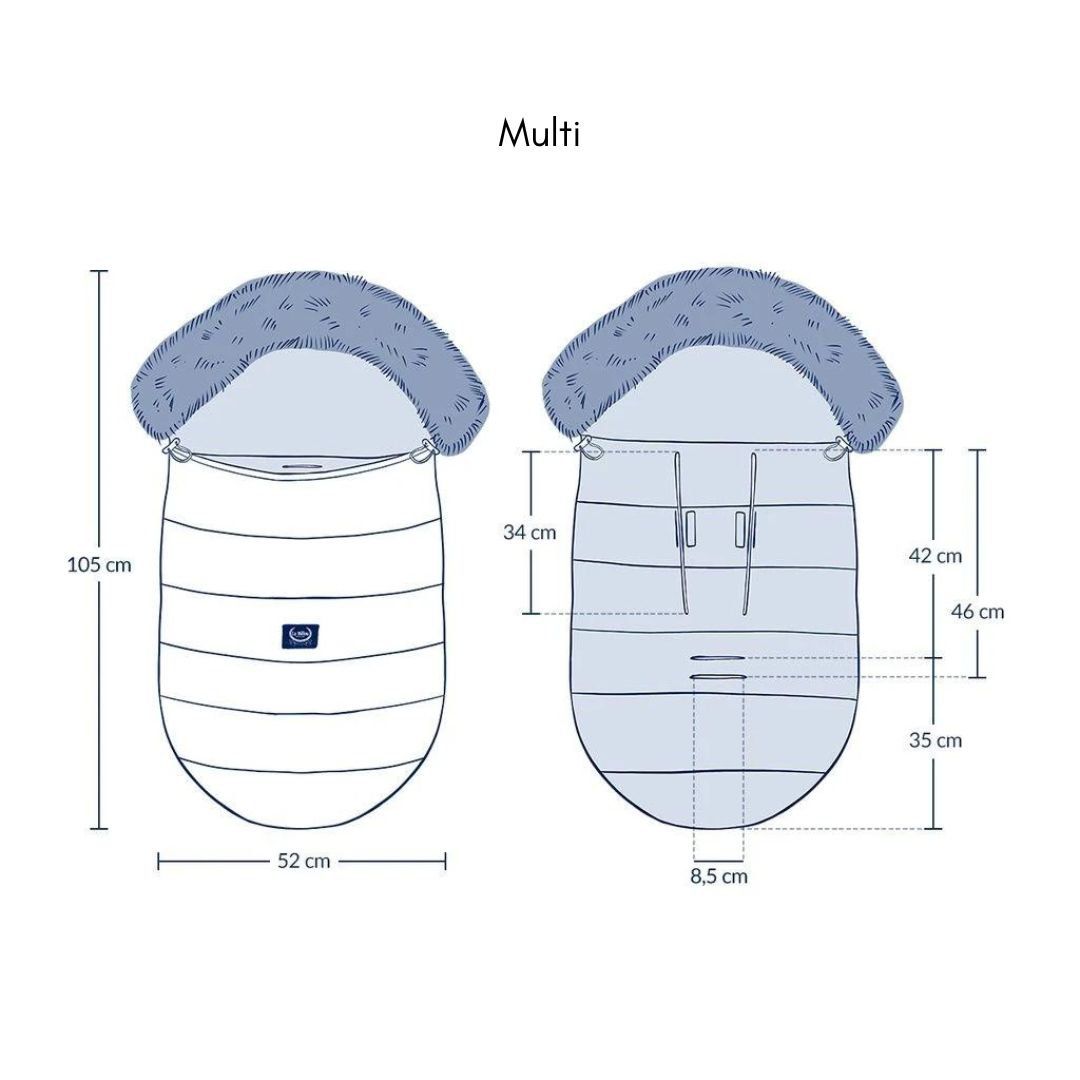 Kinderwagen Fußsack Uni, Sand