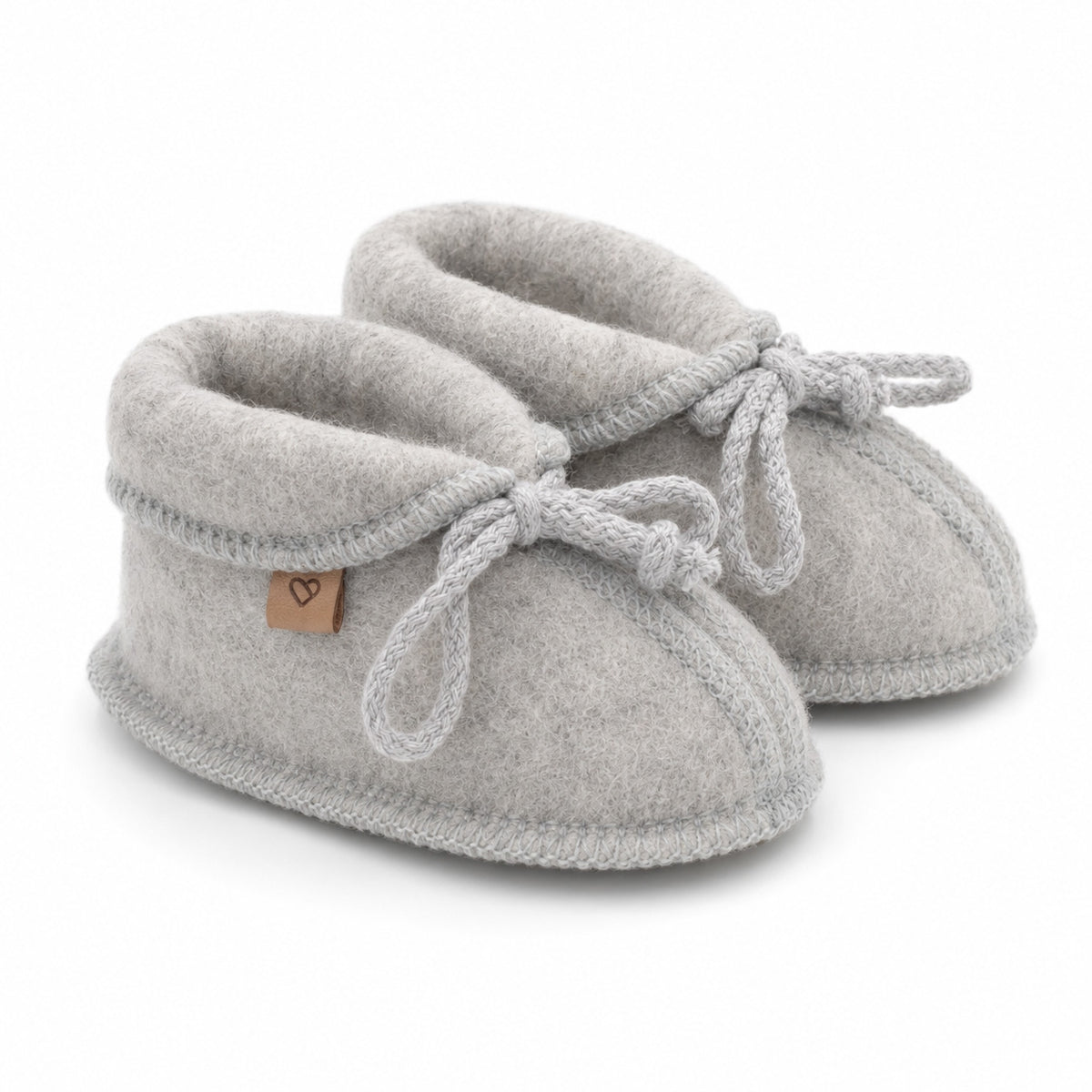 Woll-Babyschuhe mit Schnürung Grau