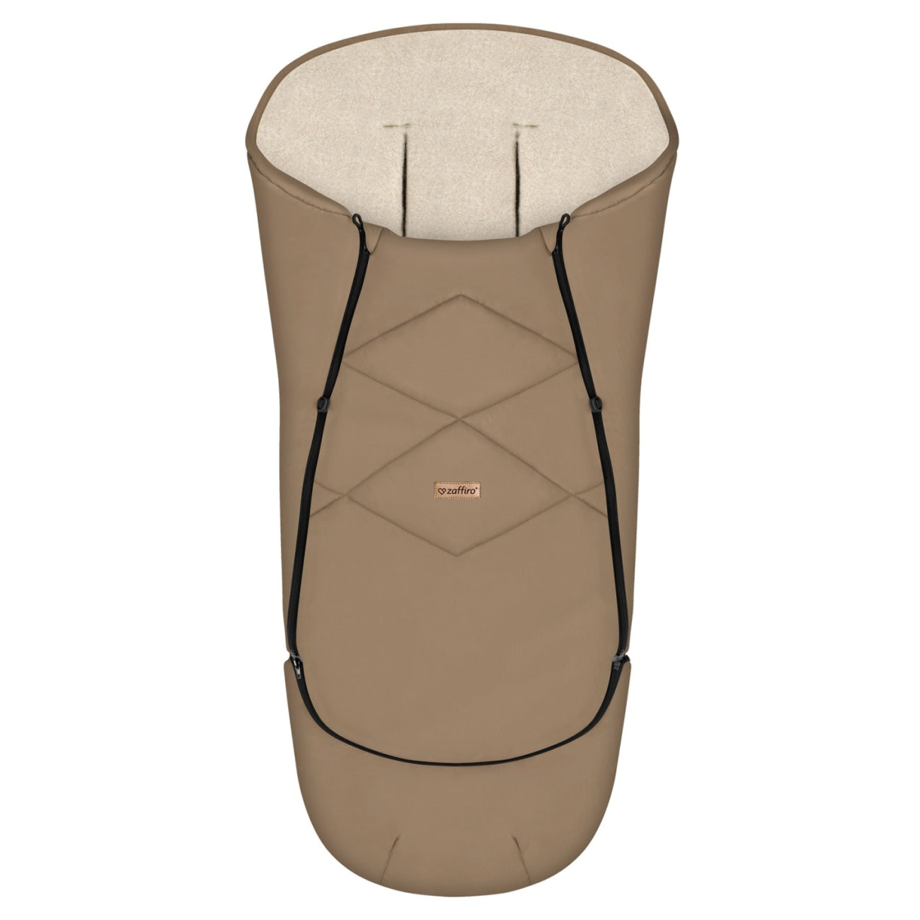 Fußsack EverGrow Aspen, Latte – mitwachsender Kinderwagen-Fußsack