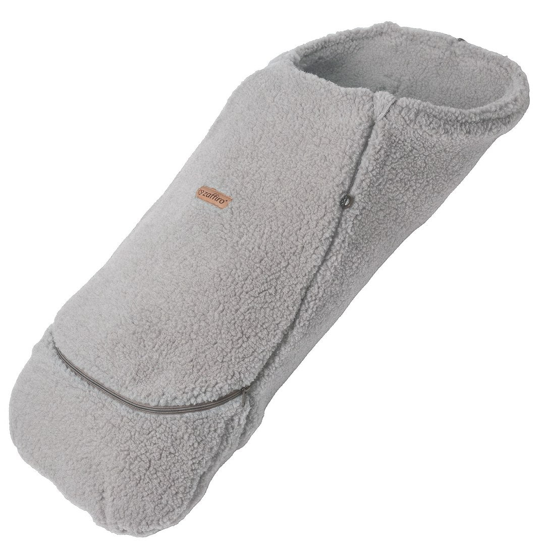 Fußsack Maxi Wool Bouclé Grey