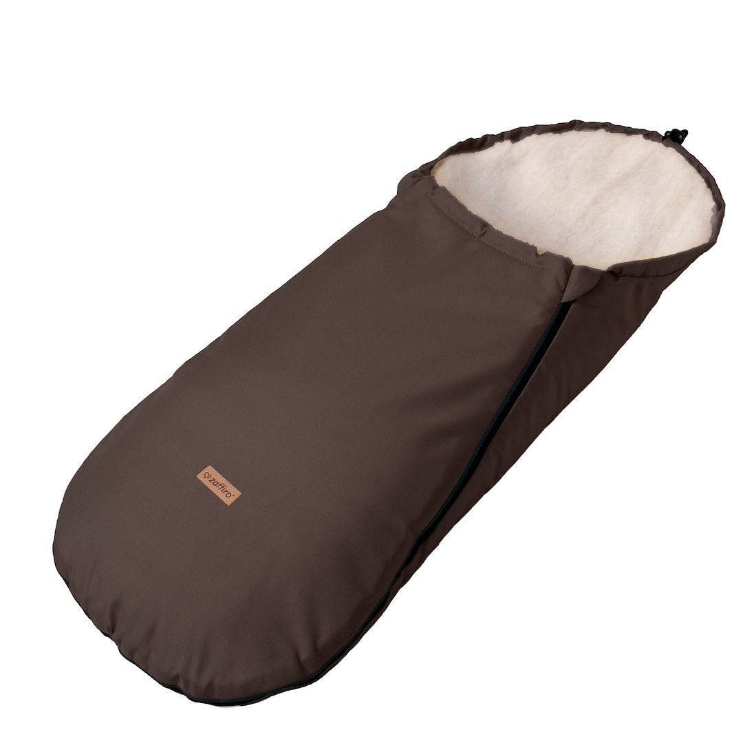 Wollfußsack Mini Scandi 0–12 Monate Brown