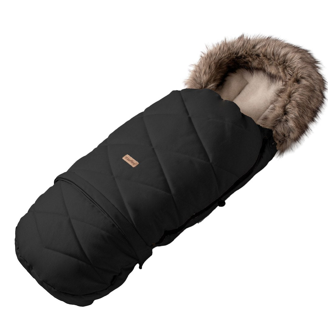 Fußsack GrowUP Scandi, Black – mitwachsender Babyfußsack 0–36 Monate