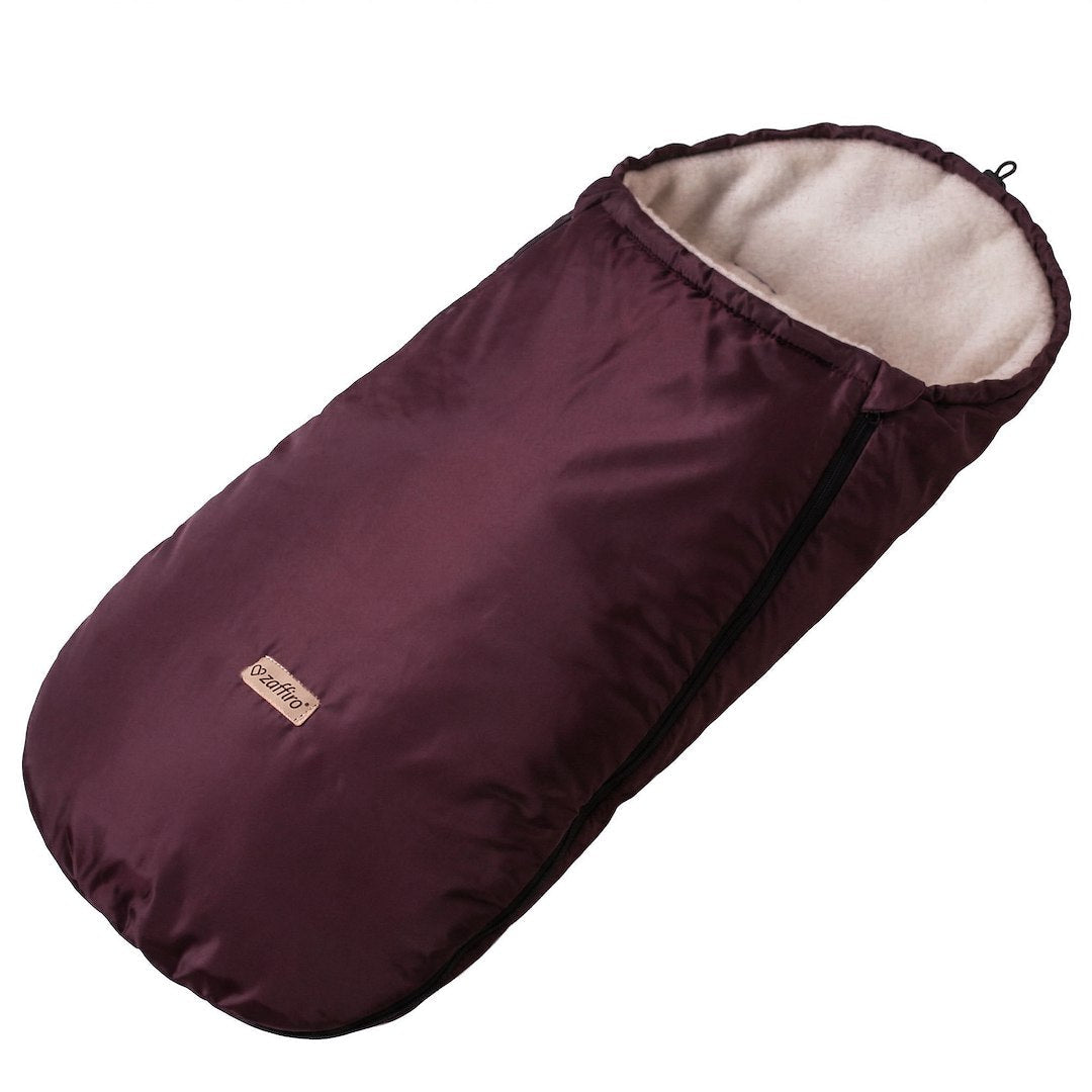 Wollfußsack Mini Aspen 0–12 Monate Burgundy