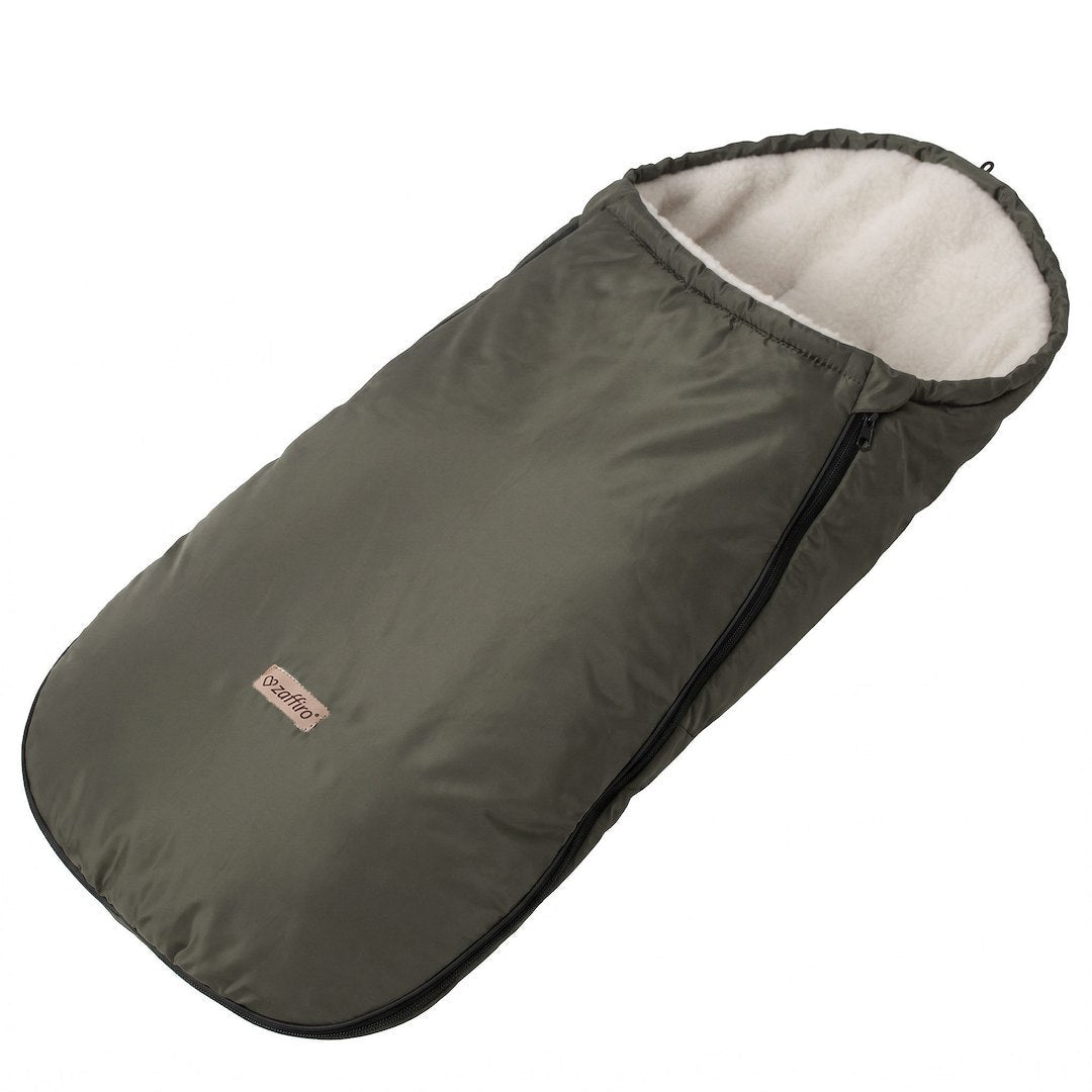 Wollfußsack Mini Aspen 0–12 Monate Khaki