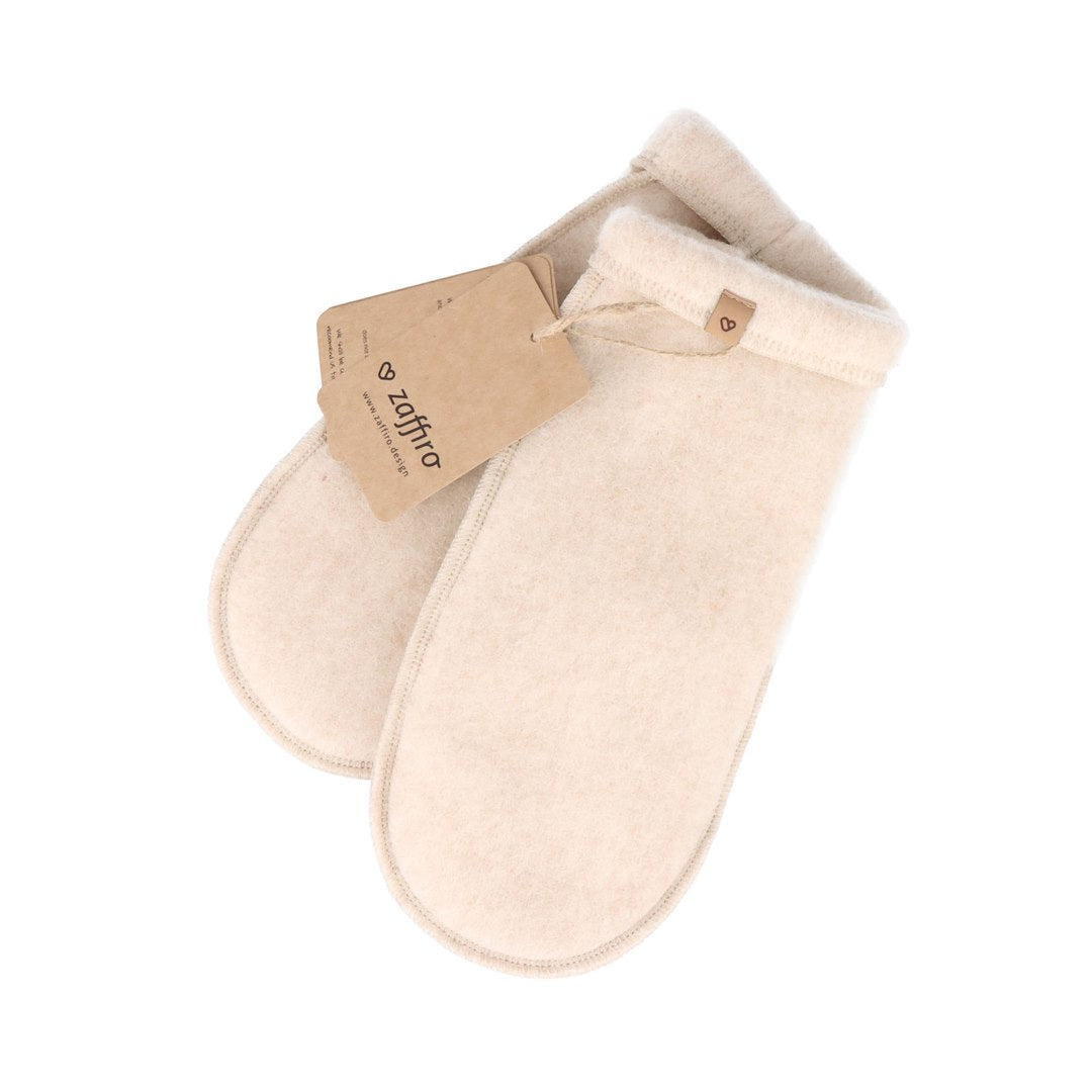Handschuhe aus Premium-Schurwolle, Beige