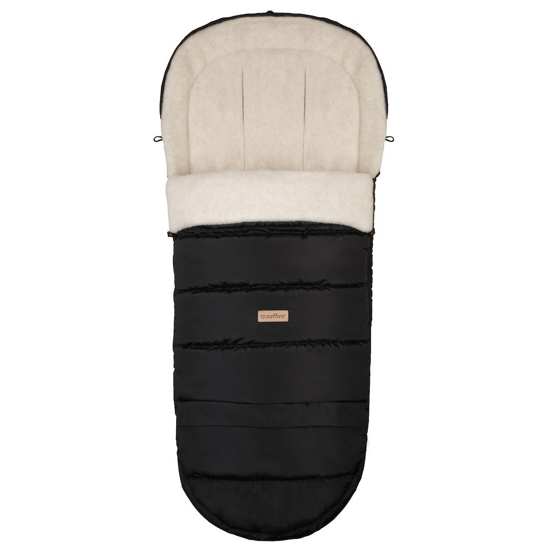 Fußsack iGrow Aspen, Black – Vorderansicht Kinderwagen