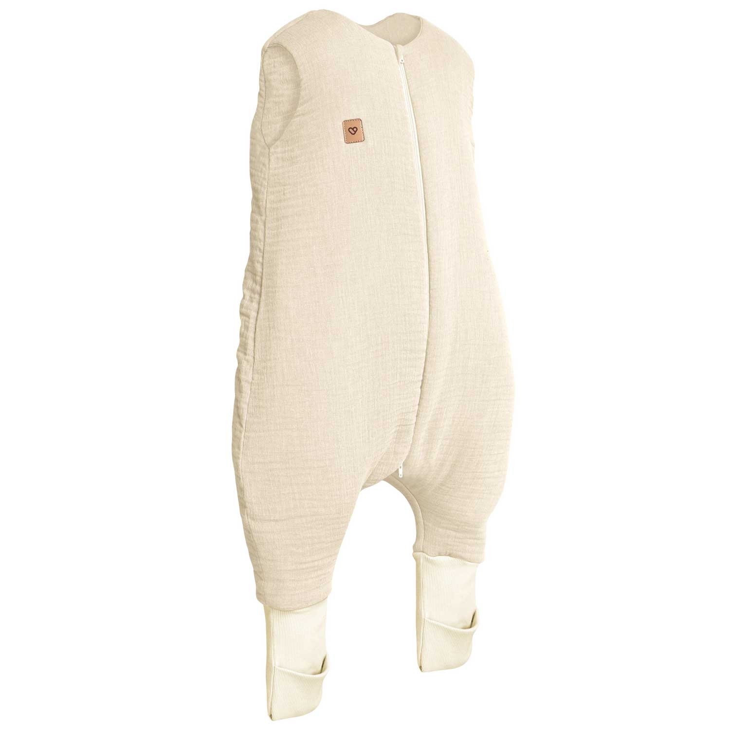 Babyschlafsack mit Beinen aus Musselin – 1,5 TOG, Vanilla