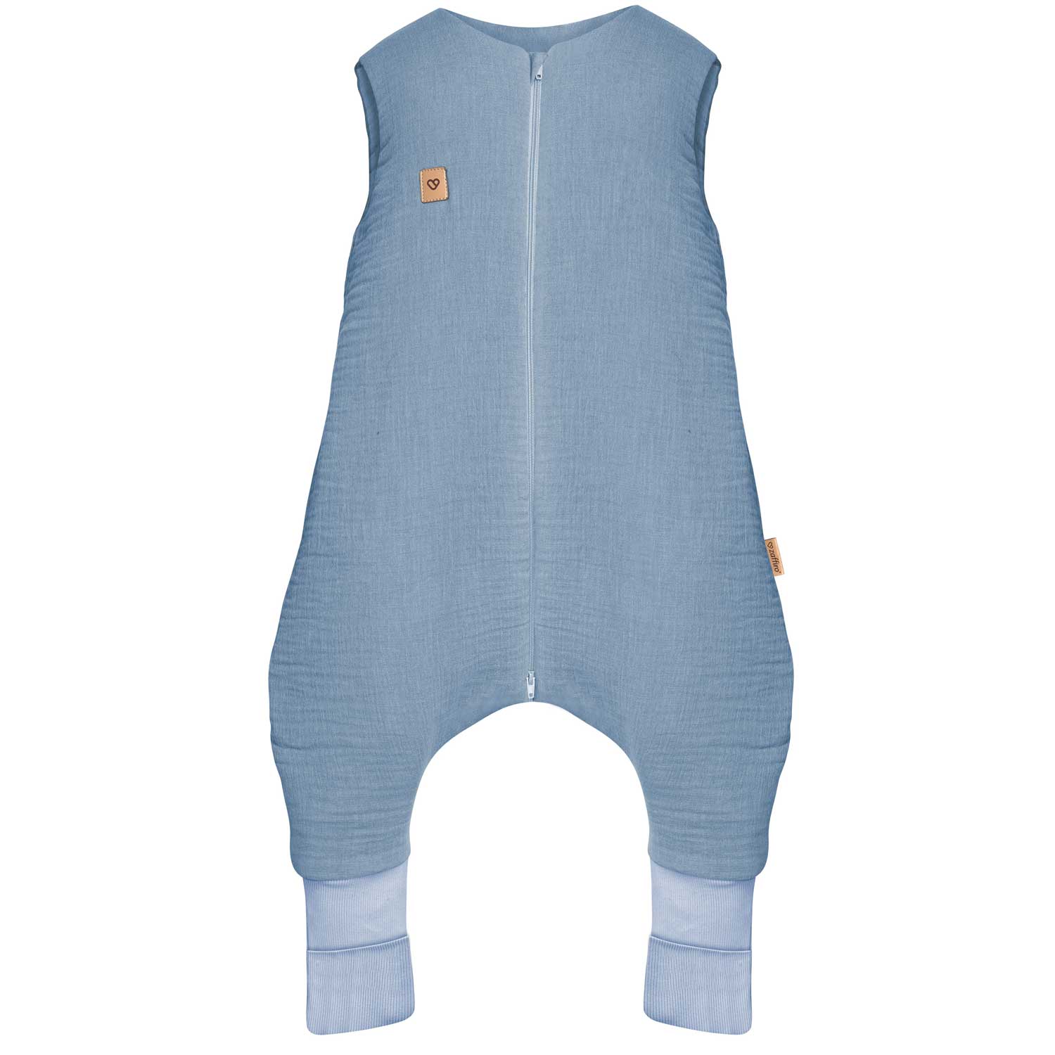 Babyschlafsack mit Beinen aus Musselin, Baby Blue