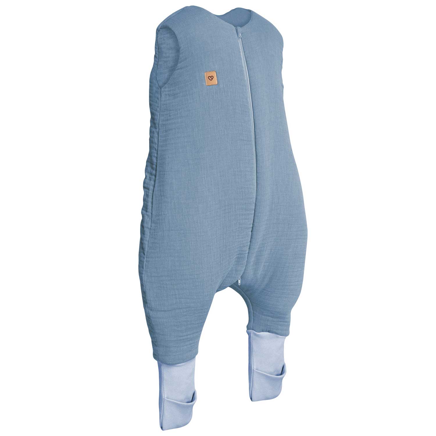 Babyschlafsack mit Beinen aus Musselin, Baby Blue