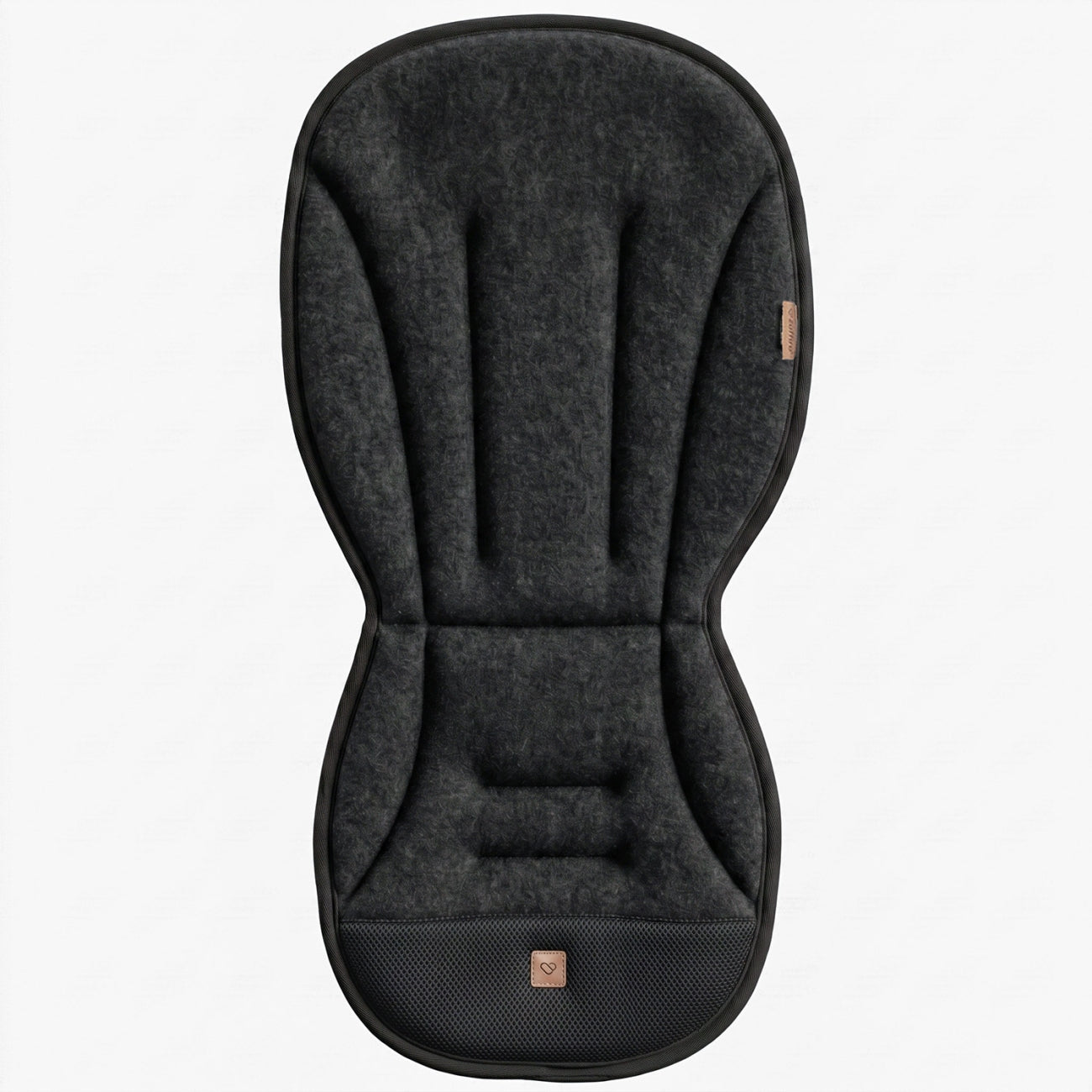 Atmungsaktive Kinderwagen-Sitzauflage Wolle, Anthracite