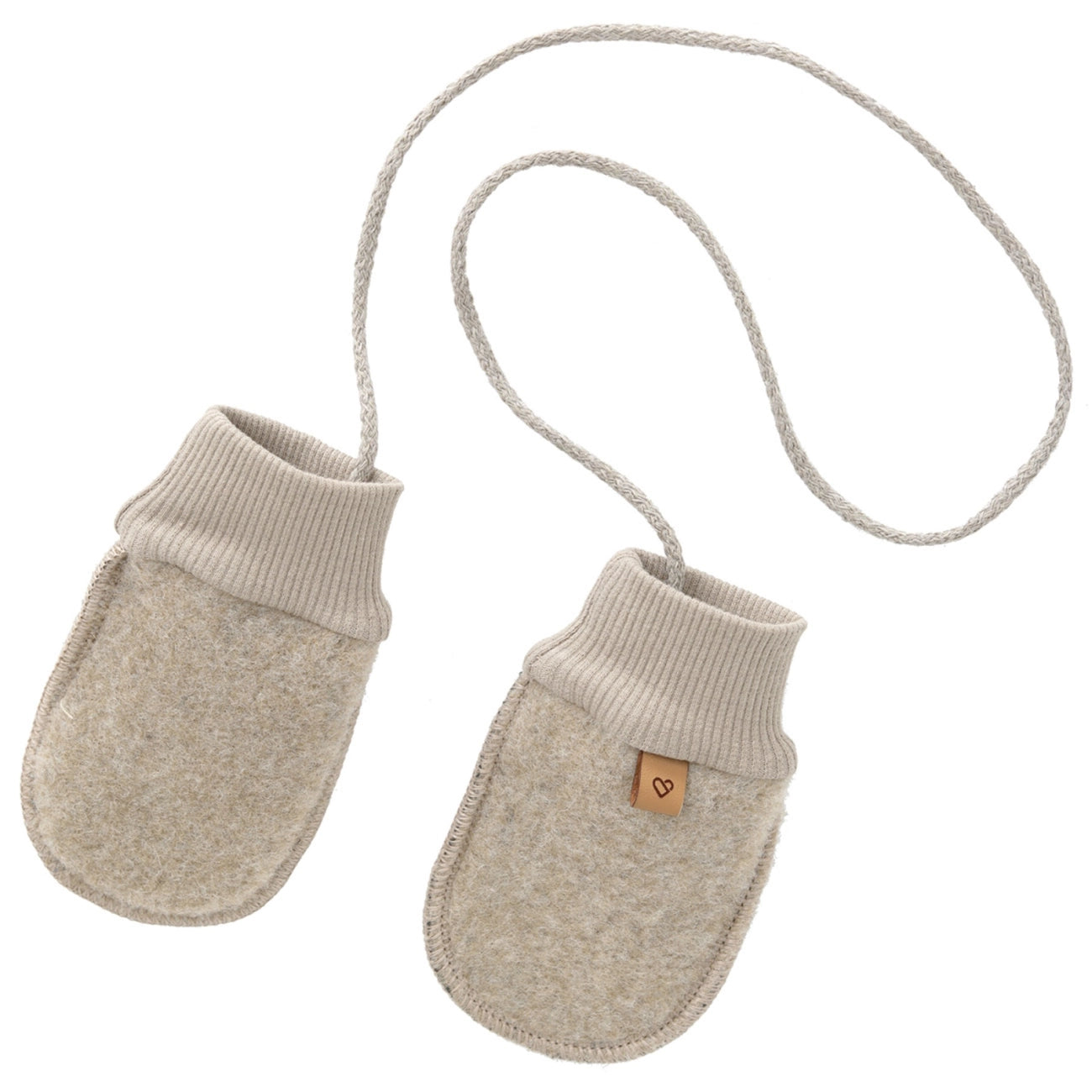 Baby Wollfäustlinge 0–12 M, Beige