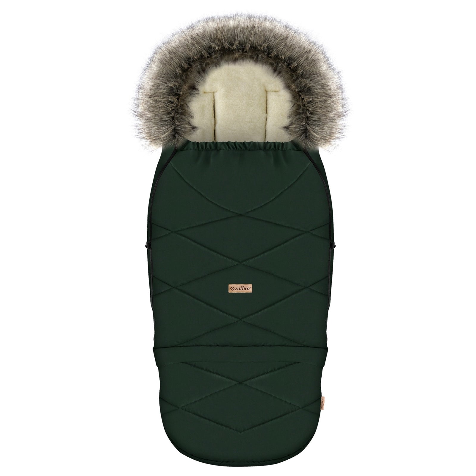 Fußsack GrowUP Nordico, Bottle Green – mitwachsender Babyfußsack 0–36 Monate