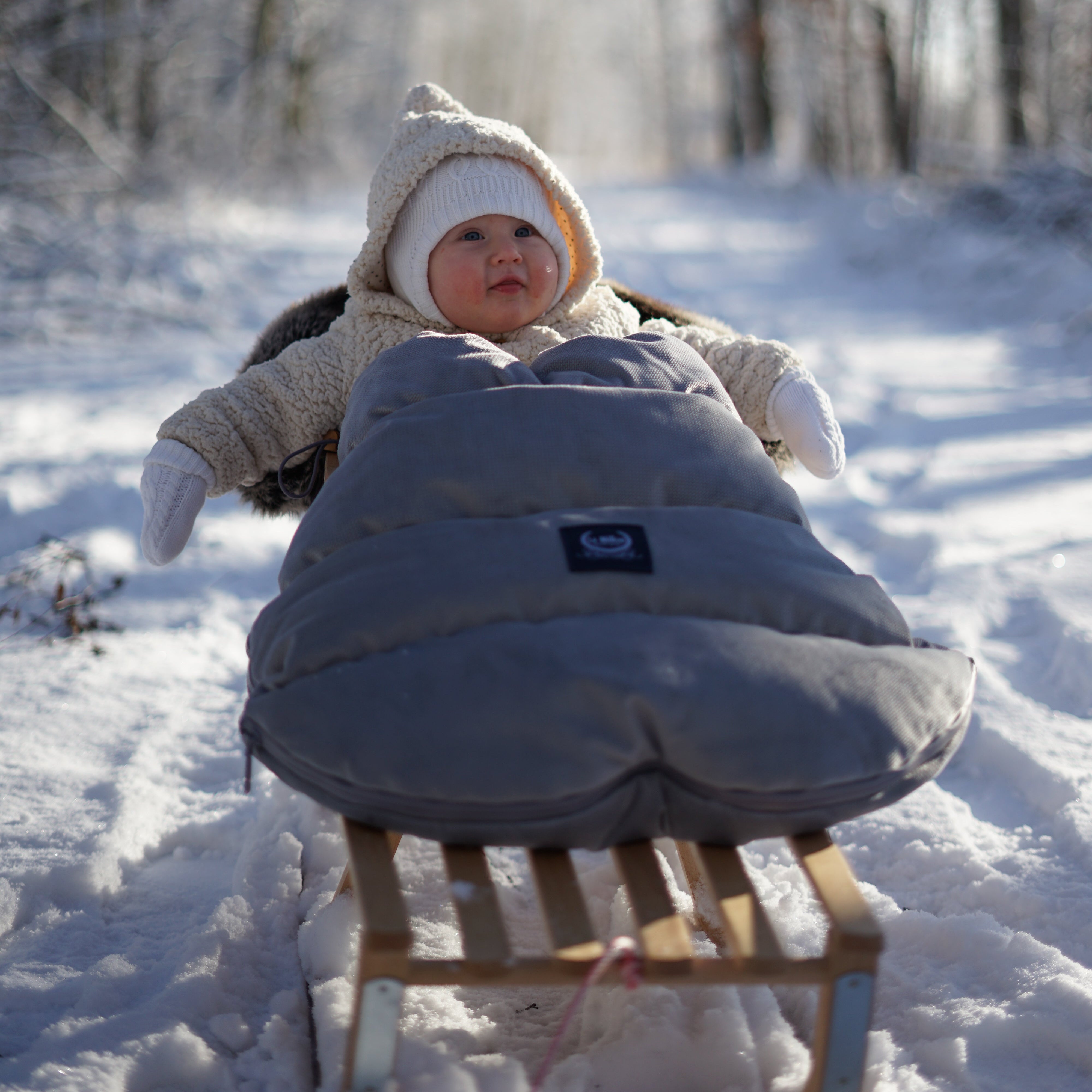 Kinderwagen Fußsack Uni, Dark Grey