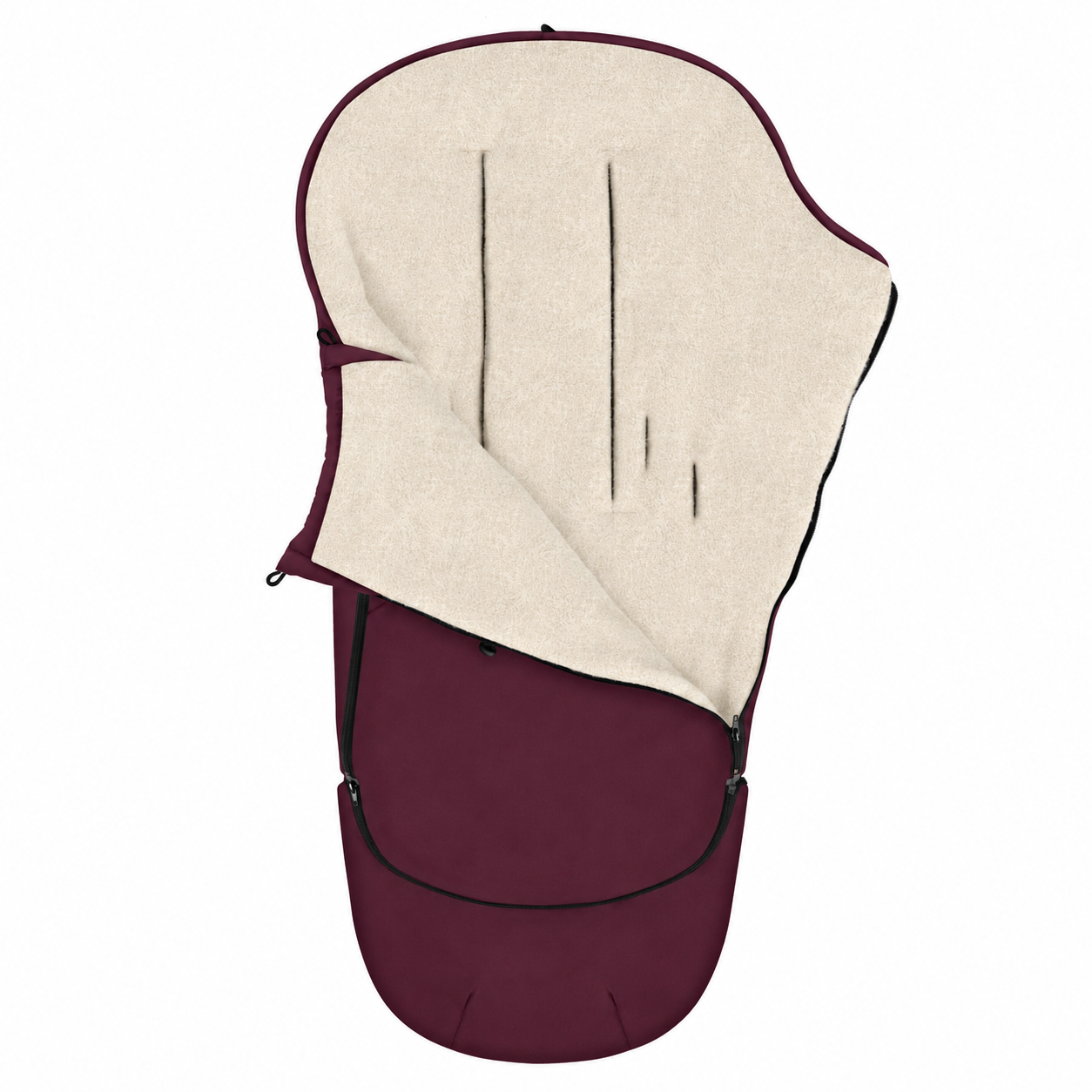 Fußsack EverGrow Aspen, Burgundy – Vorderansicht