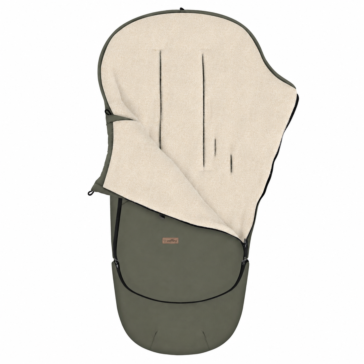 Fußsack EverGrow Aspen, Khaki – Vorderansicht