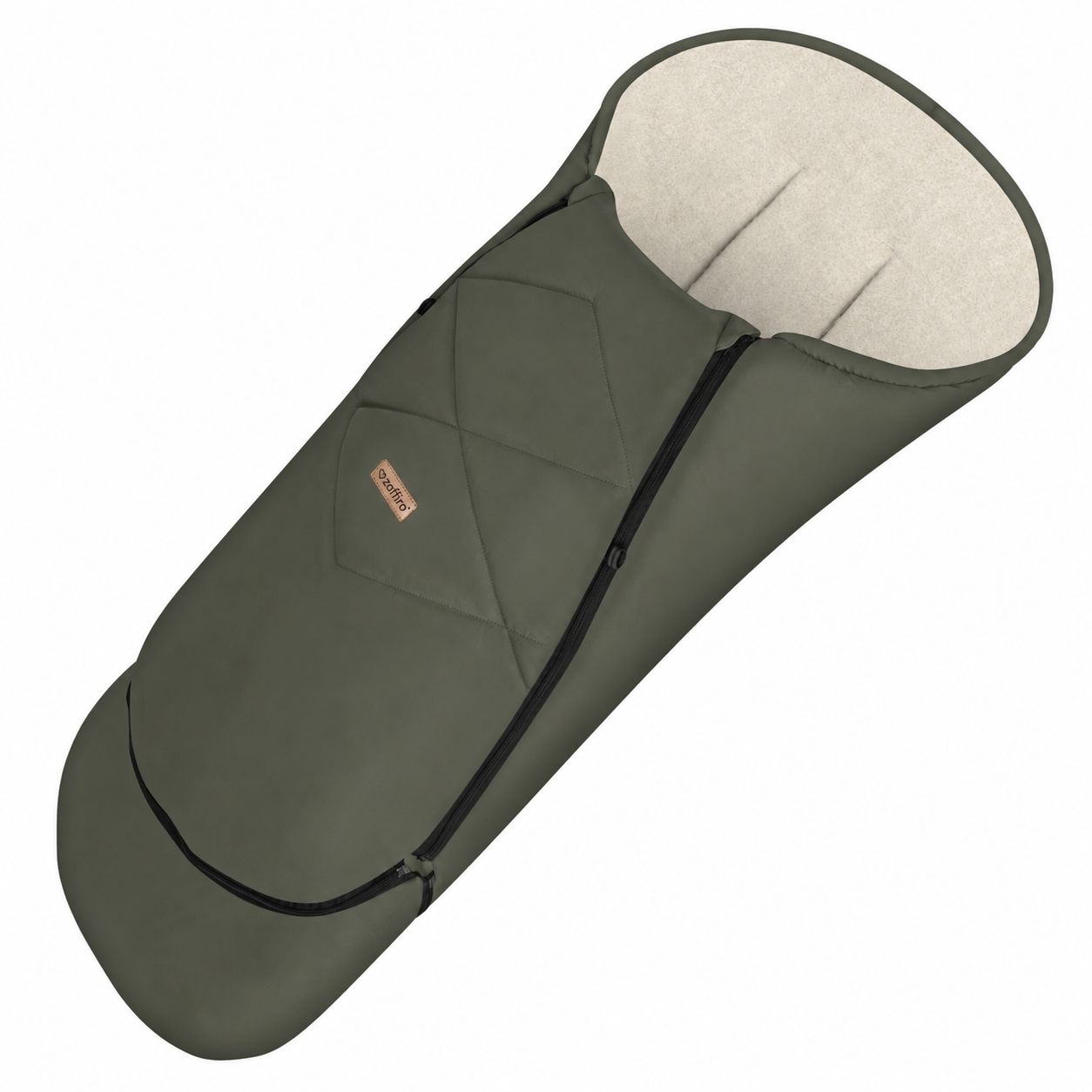 Fußsack EverGrow Aspen, Khaki – Seitenansicht