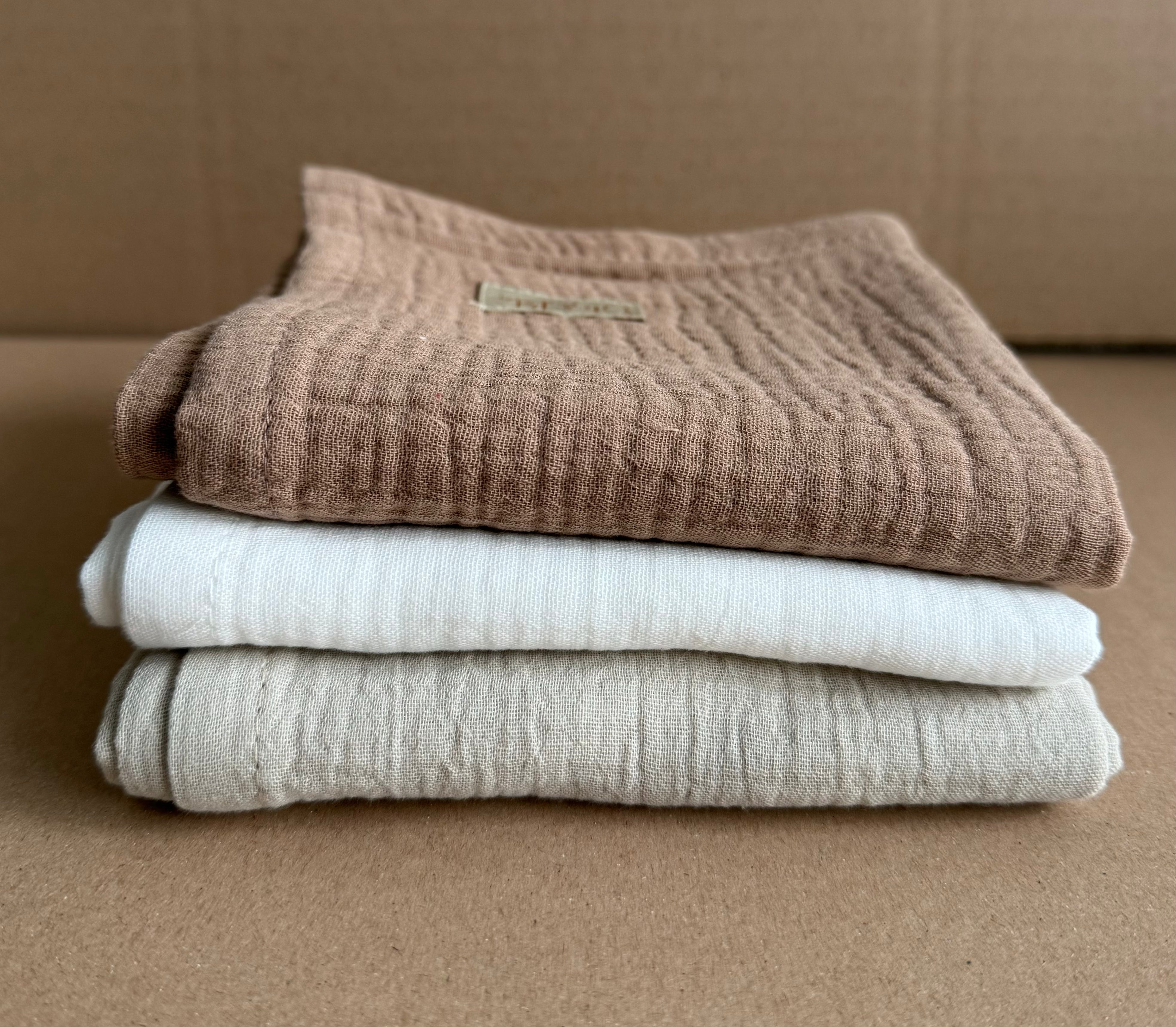 Musselin Spucktücher, 3er-Set, 60 x 60 cm