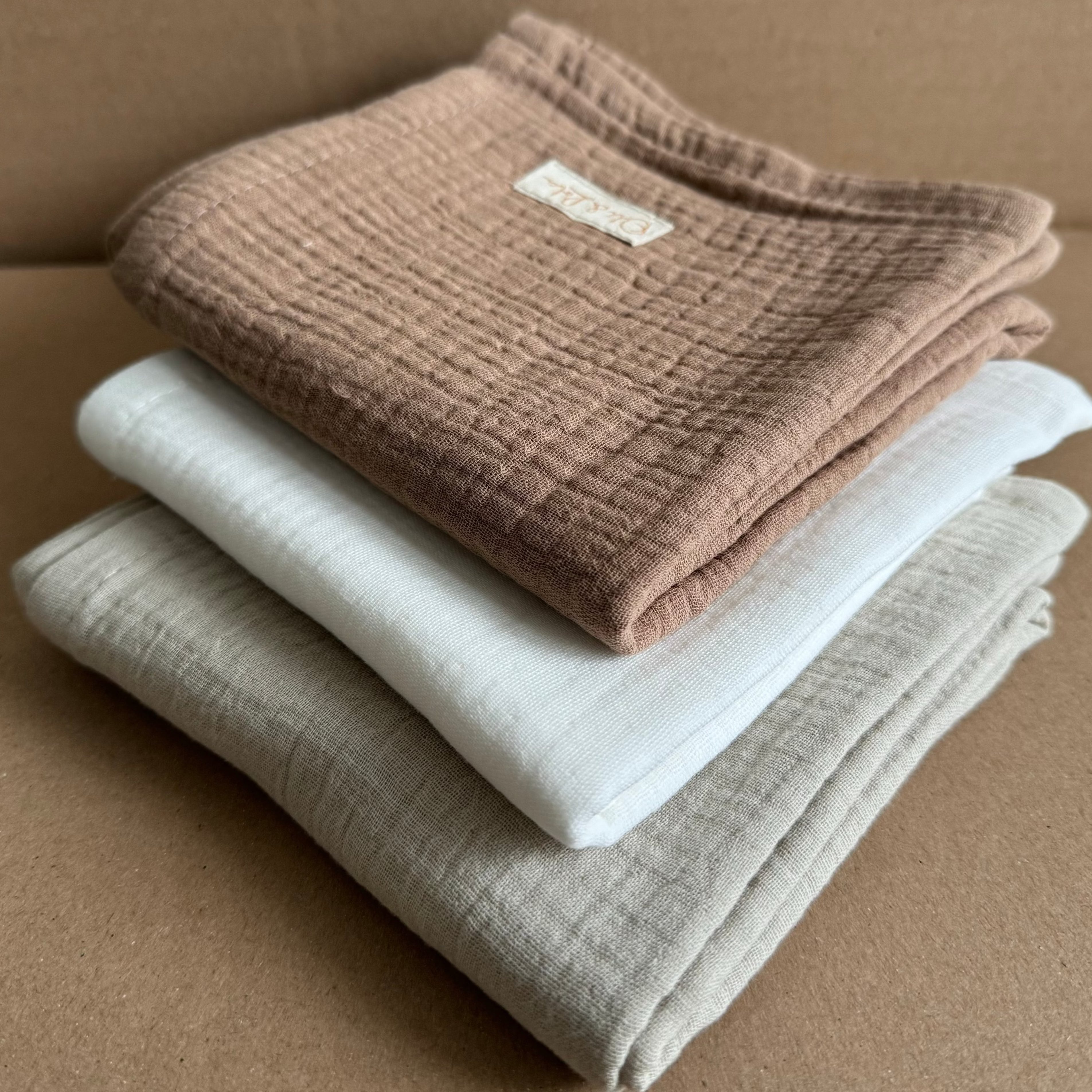 Musselin Spucktücher, 3er-Set, 60 x 60 cm