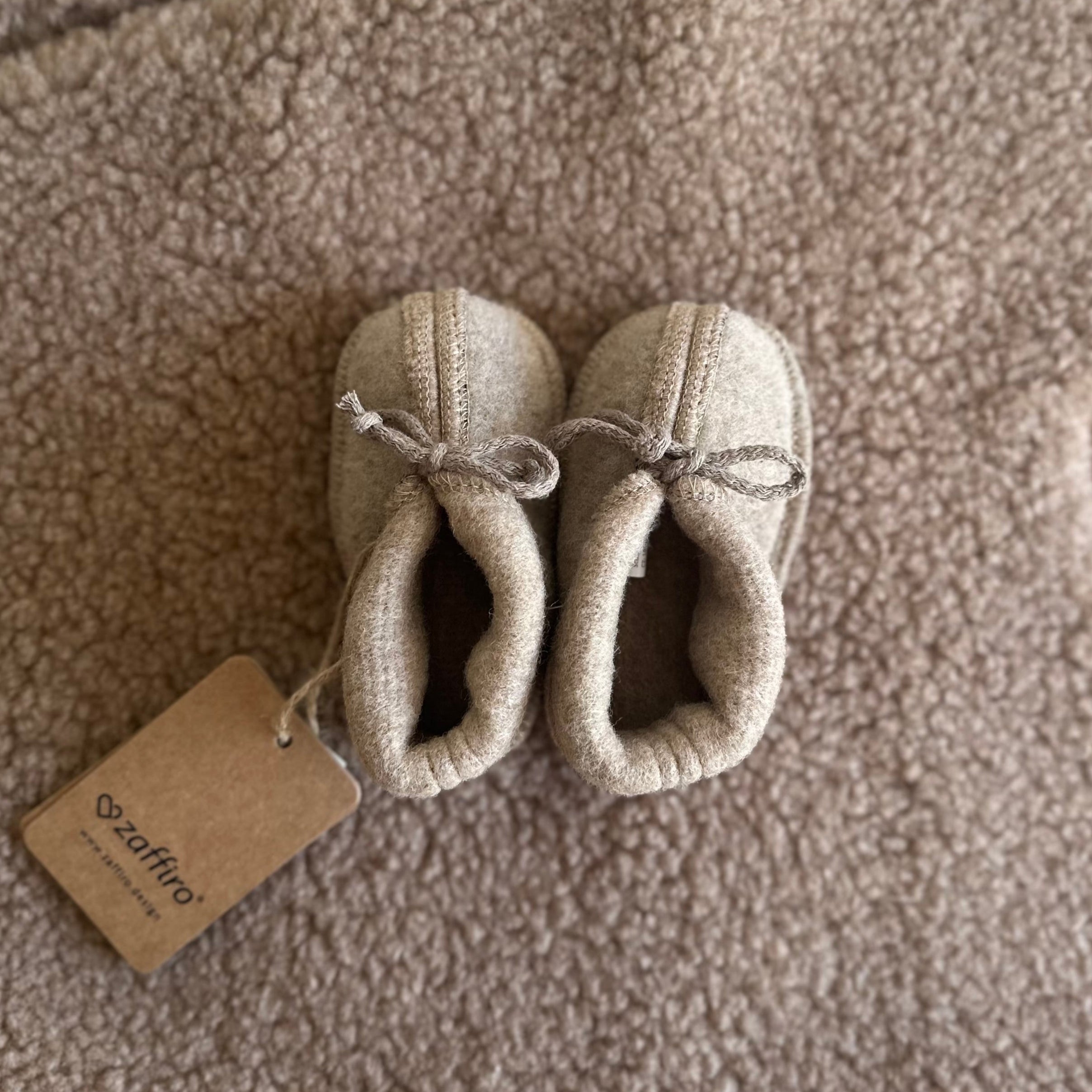 Woll-Babyschuhe, Brown