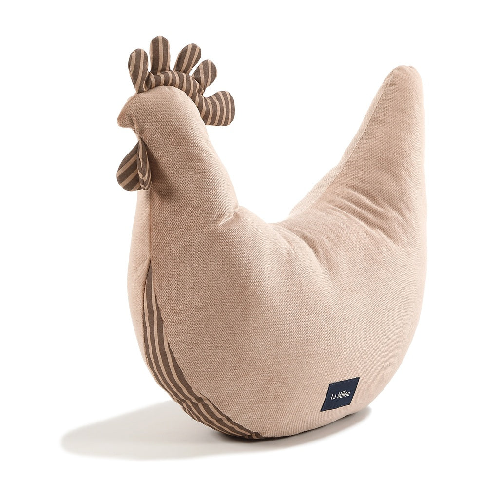 Samt Stillkissen Dana Stripes Brown