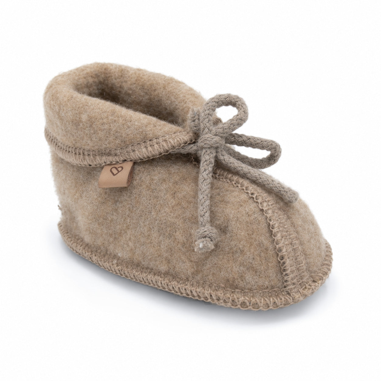Woll-Babyschuhe mit Schnürung Brown