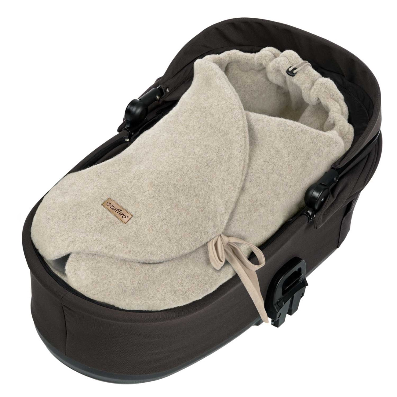 Baby-Wollswaddle Sierra, Beige – Seitenansicht