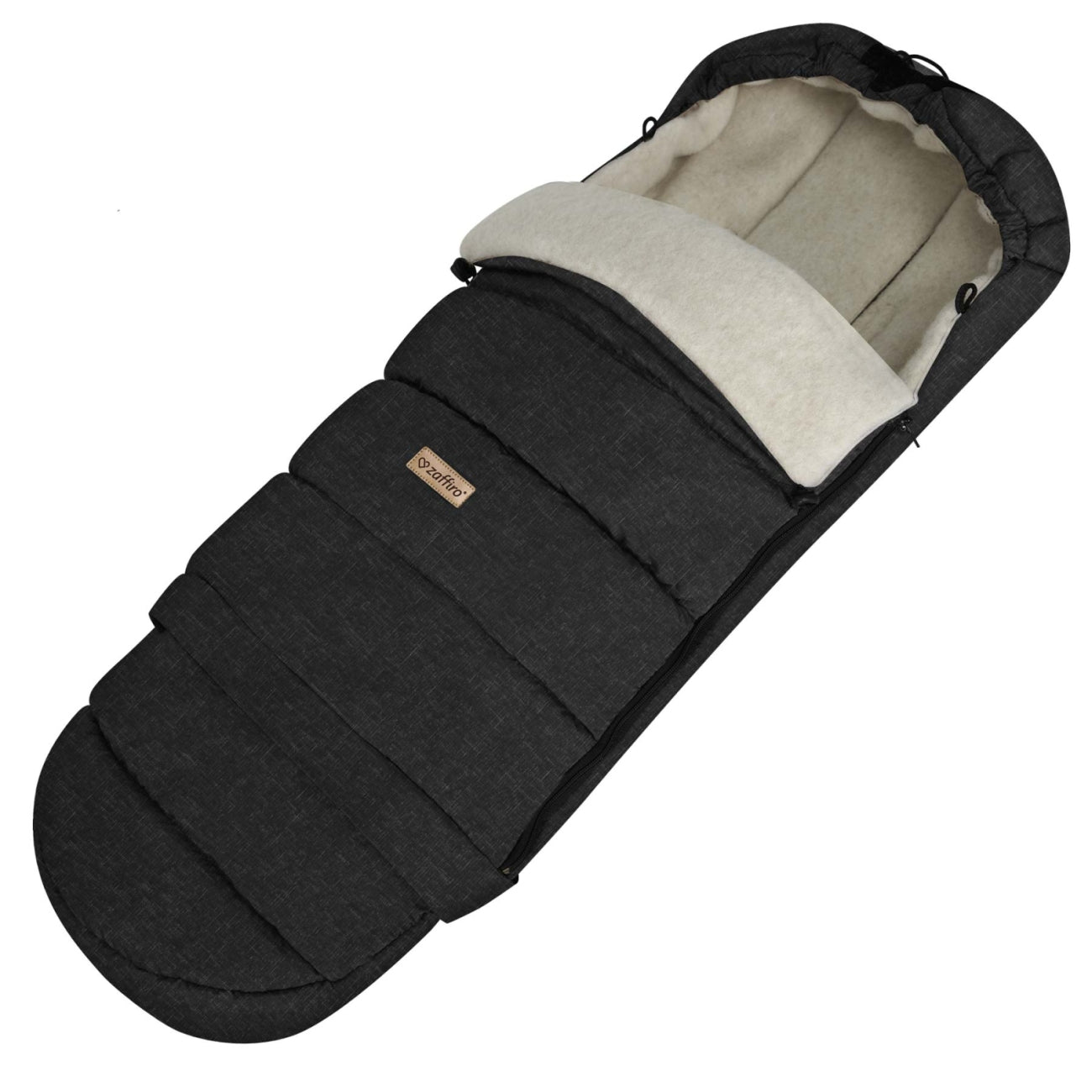 Fußsack iGrow Wool, Schwarz Melange