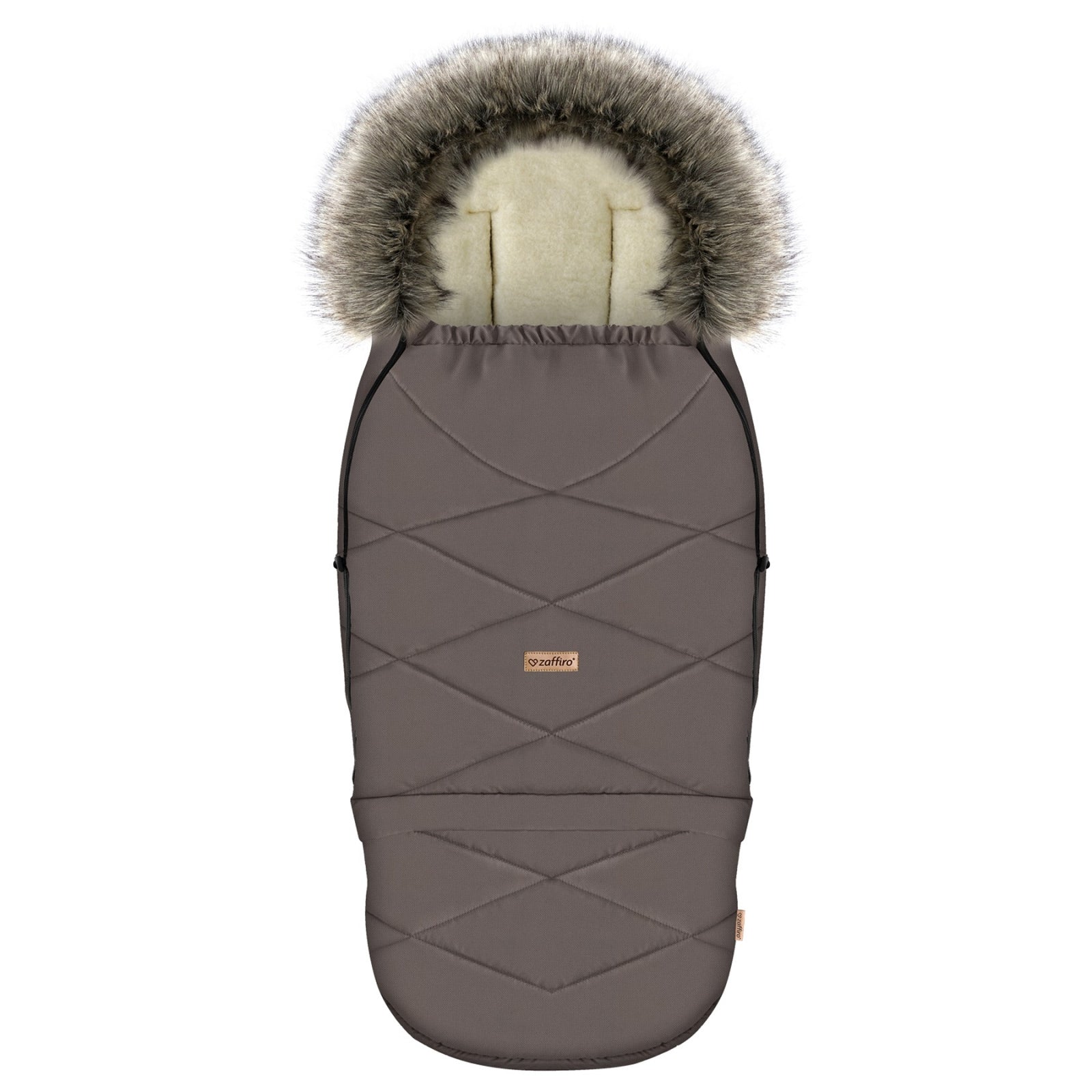 Fußsack GrowUP Nordico, Taupe – mitwachsender Babyfußsack 0–36 Monate