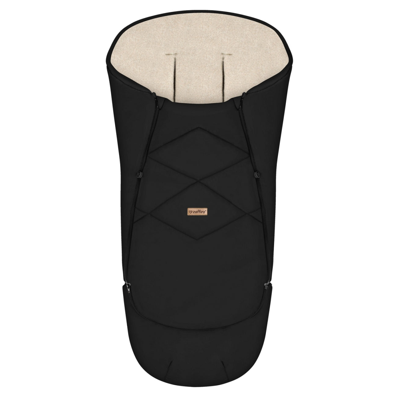 Fußsack EverGrow Aspen, Black – mitwachsender Kinderwagen-Fußsack