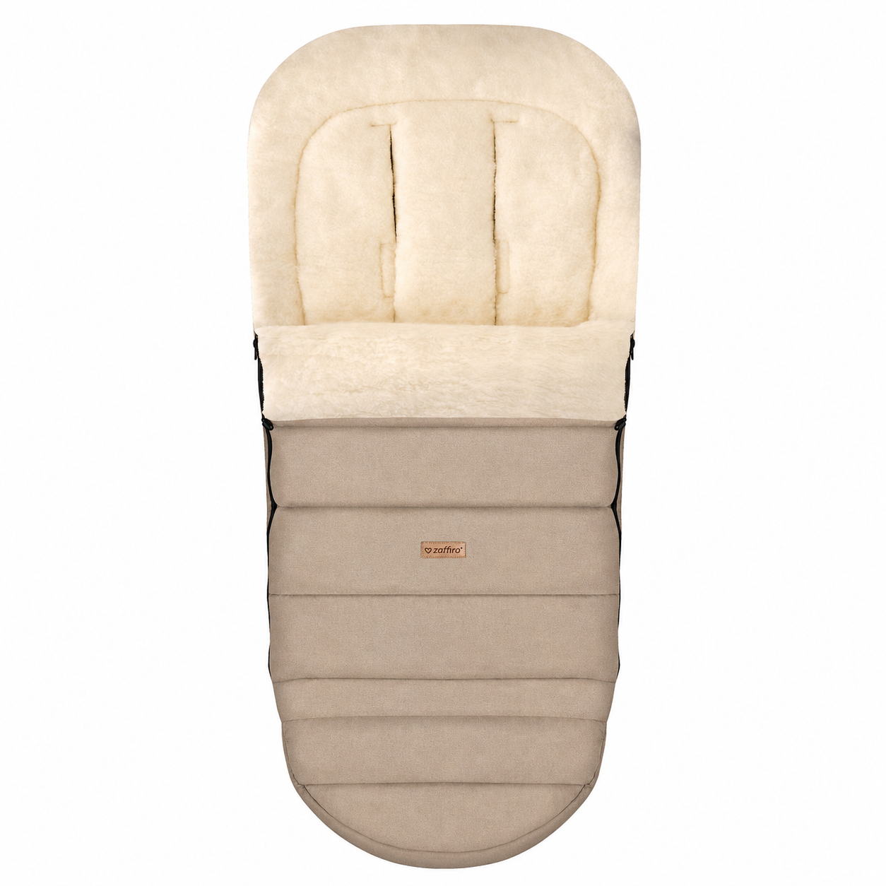 Fußsack iGrow Nordico, Beige – Seitenansicht Kinderwagen